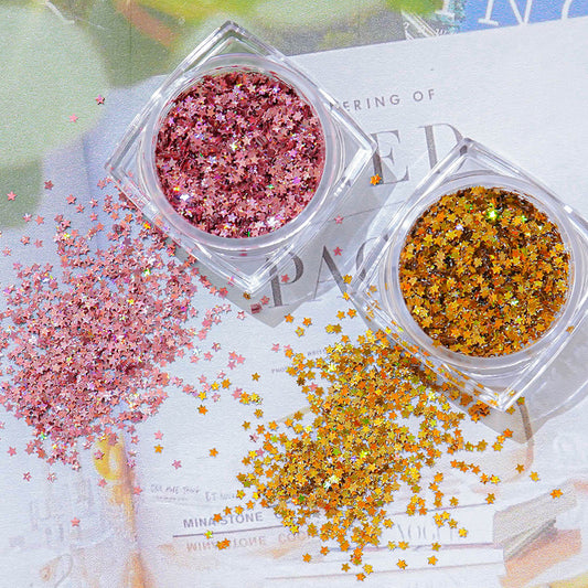 Star Nail Glitter 12 Sets - 15 Ultra Mini AB 1mm