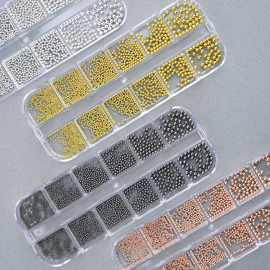 Nail ball charm -12-2 metal parts stone