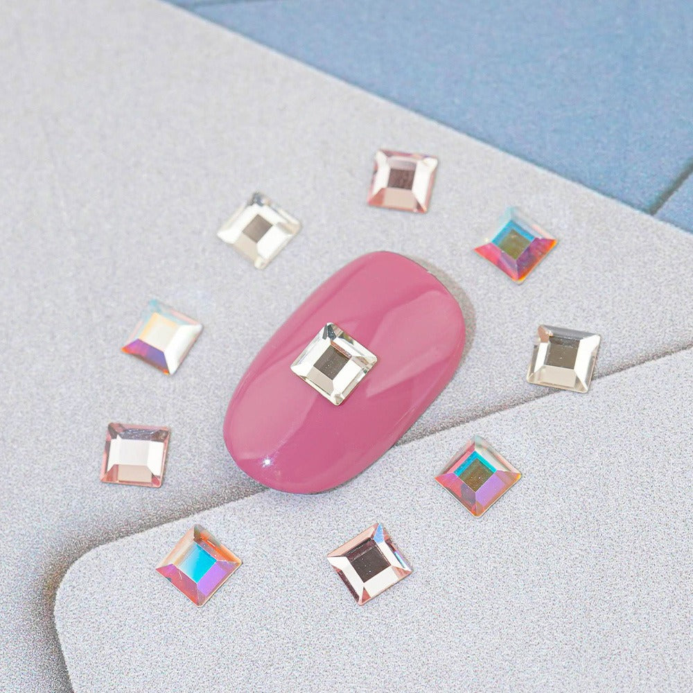 Austrian Crystal 4X4 Square 8 Pieces 2400 Nail Stone