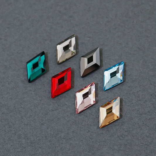 Austrian Crystal 9mm Diamond 3 Pieces Swarovski 2773 Nail Stone
