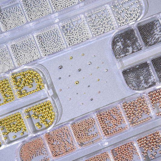 Nail ball charm -12-2 metal parts stone