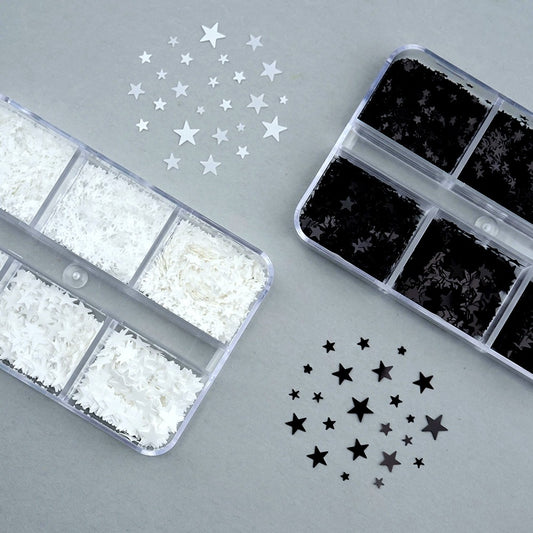 Star Nail Glitter 6-piece set - 4 mixed spangles