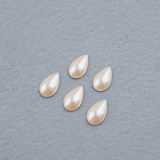Austrian Crystal Pearl Water Drop Cabochon Drop 5 Pieces 2308/4 Nail Stone