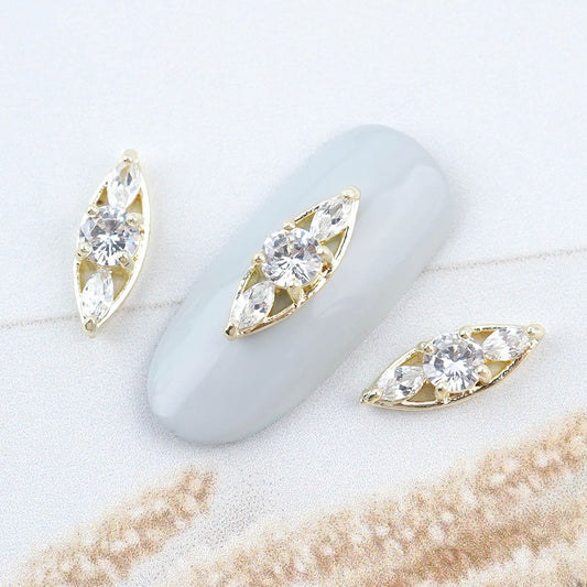 Nail Charm and Gems 3D Nail Art Gold Premium Label Nail Jewelry -PP246